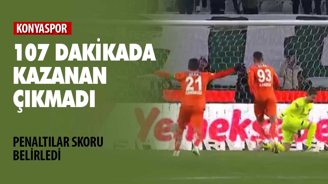 Konyaspor-Alanyaspor maçı 107 dakika ama kazanan yok