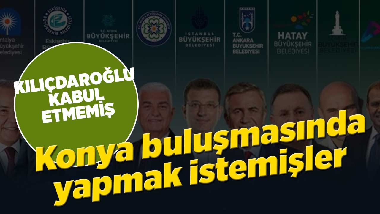 Konya'da buluşan CHP'li başkanlar bildiri yayınlamak istemiş
