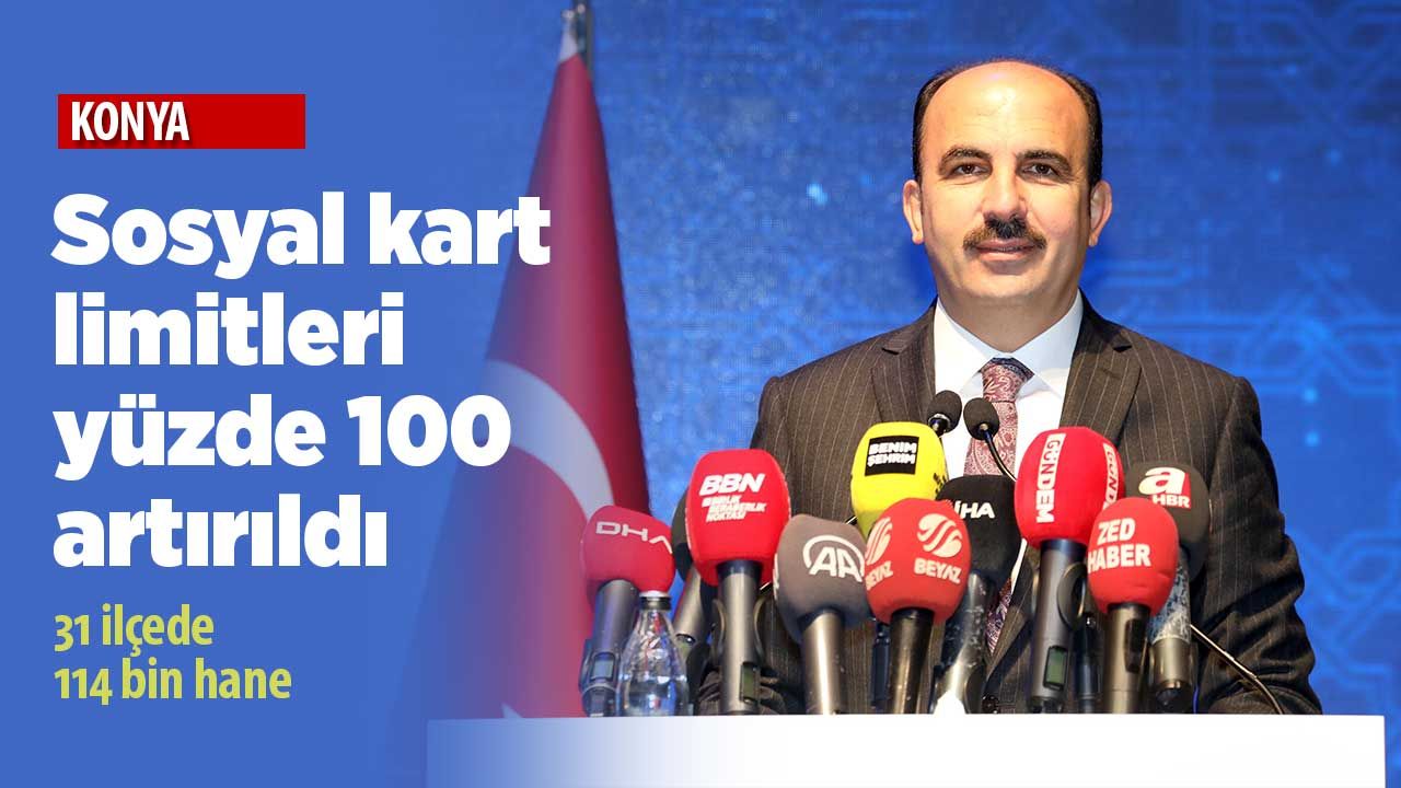 Konya Büyükşehir Belediyesi Sosyal Kart limiti yüzde 100 artırıldı