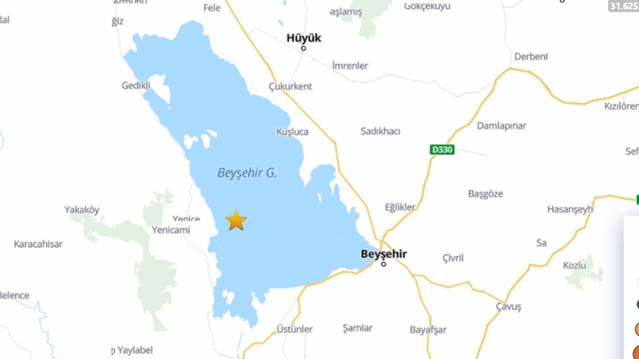 Beyşehir Gölü'nde deprem kaydedildi