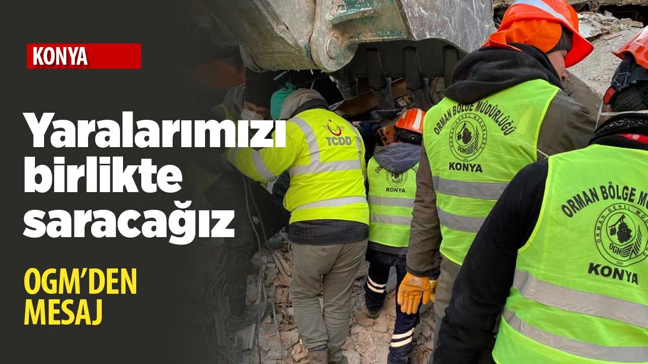 Konya Orman Bölge Müdürlüğü ekipleri deprem bölgesinde desteğe devam ediyor