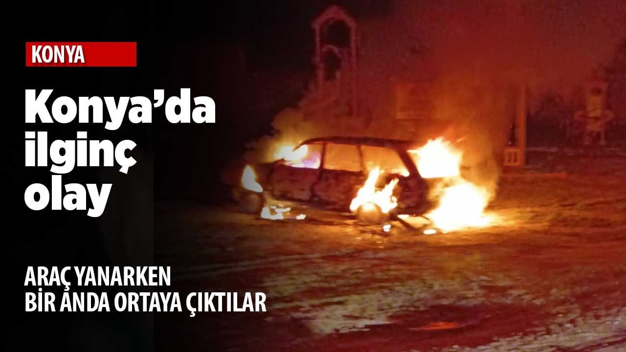 Ereğli'de araç yandı sahipleri olay çıkarıp itfaiyeyi engelledi