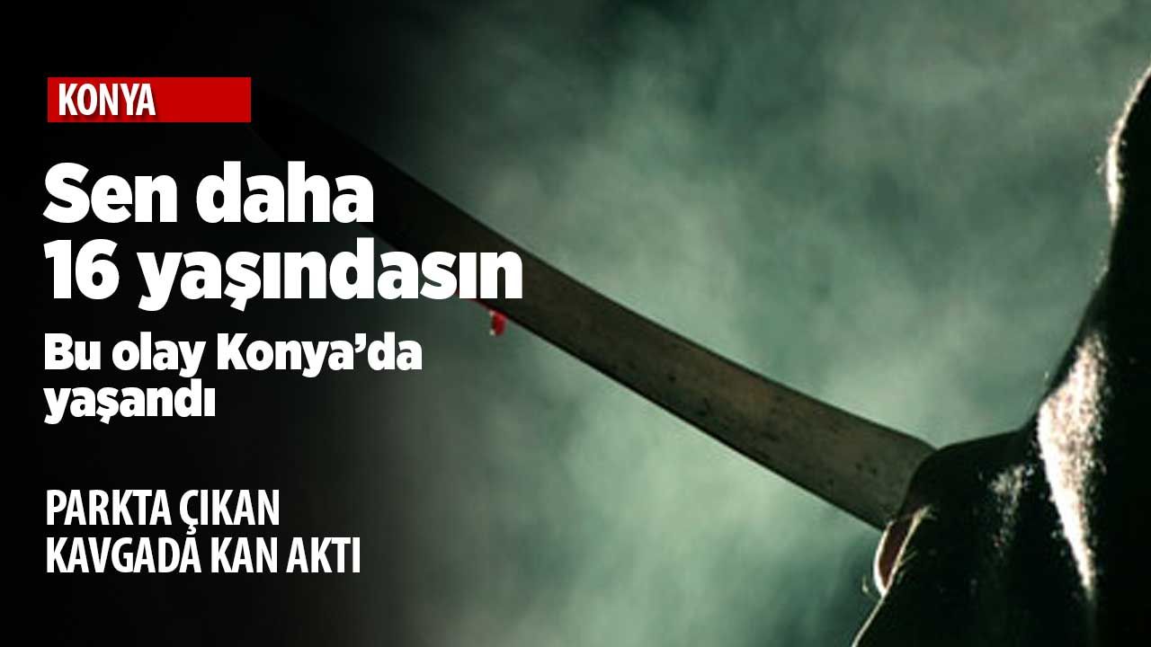 O yaşta yanında bıçak taşıyor! Konya'da parkta kan döküldü