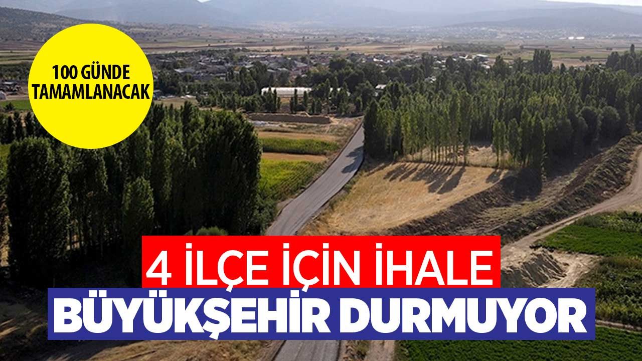 Konya Büyükşehir 100 gün içinde 4 ilçenin köylerine mahalle yolu yapacak