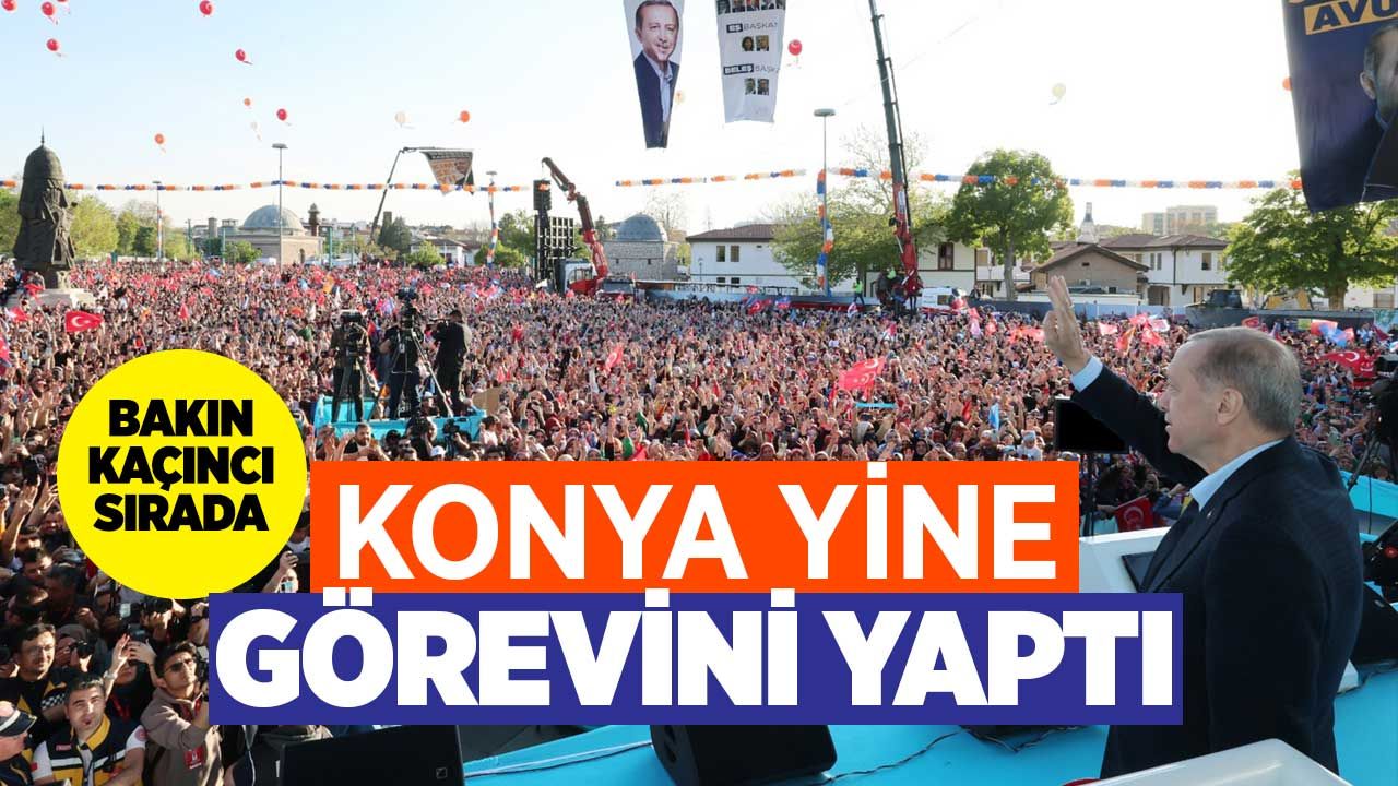 Cumhurbaşkanı Erdoğan'a Konya'dan yine tam destek
