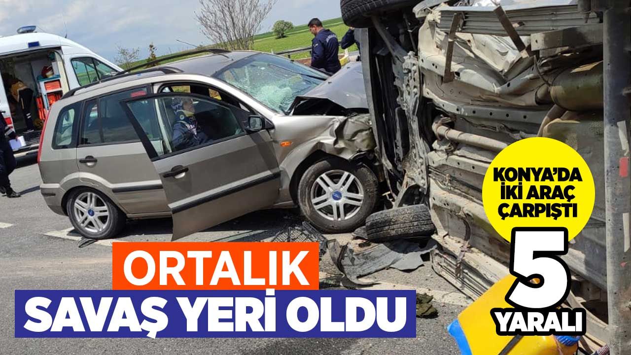 Akşehir'de yaşanan trafik kazasında 5 yaralı var