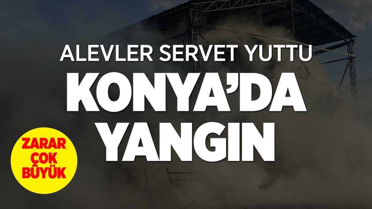 Konya'da Ahır Yangını Faciası: Binlerce Saman Küle Döndü!