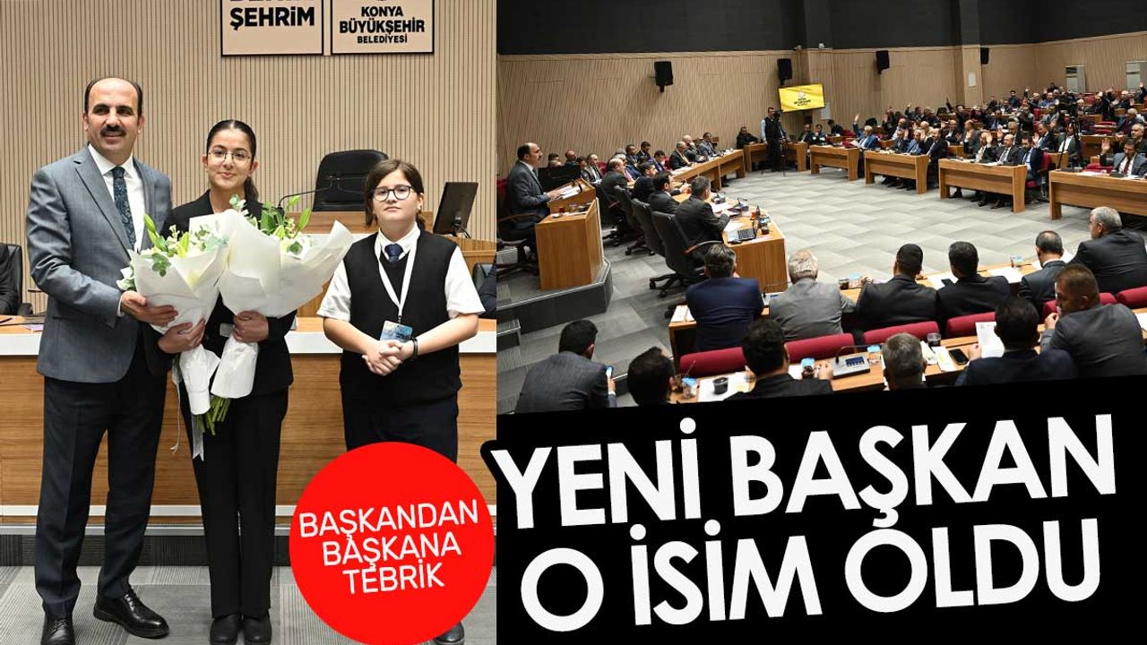 Konya meclisinde yeni çocuk başkan Talut Ekrem Cengiz oldu
