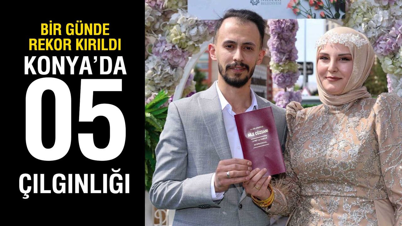 Konya'da bu özel günde 11 dakikada 1 nikah