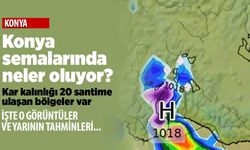 Konya'da nerelerde yağış nerelerde kar var?