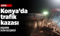 Konya'da trafik kazası: Tır traktöre arkadan çarptı