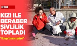 Başkan Mustafa Kavuş kızı ile beraber kapı kapı şivlilik topladı