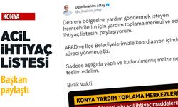 Başkan Altay depremzedeler için acil ihtiyaç listesini paylaştı