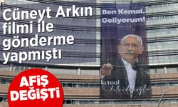 CHP Genel Merkezine 'Ben Kemal, geliyorum' afiş asıldı
