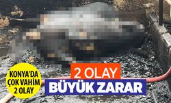 Çok kötü 2 haber! Konya'da ahır yangınında 8 büyükbaş ve su baskınında 5 küçükbaş hayvan telef oldu