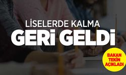 Liselerde devamsızlığa af yok, kalma geri geldi