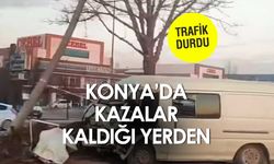 Konya'da trafiğin en yoğun olduğu saatte bir kaza daha