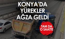Konya'da Altgeçidi Trafiğe Kapatan Kaza! Yürekler Ağza Geldi