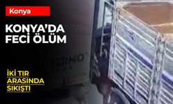 Konya'da tır kazasında bir kişi ağır yaralandı, o anlar kamerada