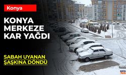 Konya Merkezde Sürpriz Kar Yağışı: Akademi Mahallesi Beyaza Büründü!