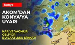 Konya'ya AKOM'dan Yağmur ve Kar Uyarısı!