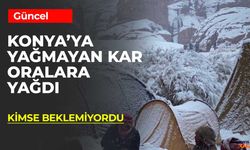 Konya'nın beklediği kar Suudi Arabistan'a yağdı