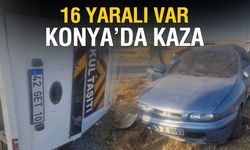 Yunak'ta Trafik Kazası: 16 Yaralı