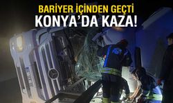 Kulu'da TIR Kazası: Bariyerlere Çarpıp Devrildi