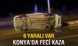 Kadınhanı’nda feci kaza: Otomobil kamyona çarptı 2’si çocuk 6 yaralı