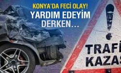 Konya’da yola dökülen tuğlaları temizlerken otomobil çarptı: 1 hayatını kaybetti
