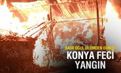 Konya Seydişehir’de samanlık yangını! Baba-oğul yaralandı, 20 ton saman kül oldu