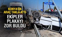 Seydişehir’de feci kaza! Otomobil takla attı