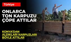 Konya’dan Trabzon’a Karpuz Taşıyan Kamyoncu Yükünü Çöpe Döktü!