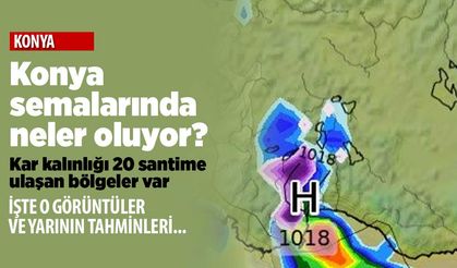 Konya'da nerelerde yağış nerelerde kar var?