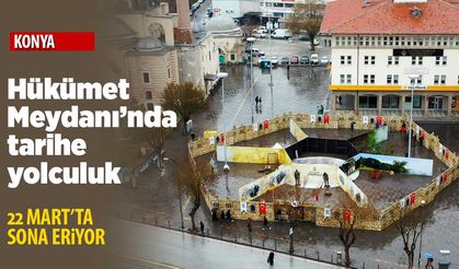 Konya Hükümet Meydanı'nda tarihe yolculuk! Panoramik tiyatro büyük beğeni aldı