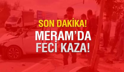 Meram'da Çok Feci Kaza! Araç Parçalarına Ayrıldı
