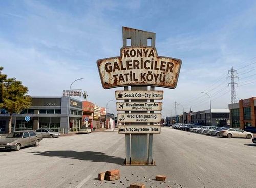 KONYA'DA ARABALAR ELDE KALDI, GALERİCİLER SİTESİ TATİL KÖYÜNE DÖNDÜ