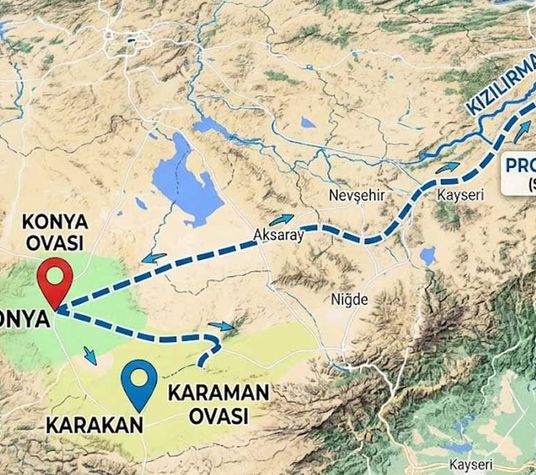 KONYA OVASI'NA KIZILIRMAK SUYU