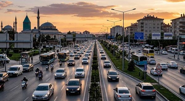 KONYA TRAFİĞİNDE YENİ REKOR
