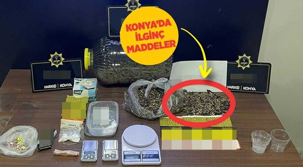 KONYA'DA NADİR UYUŞTUCULAR ELE GEÇİRİLDİ