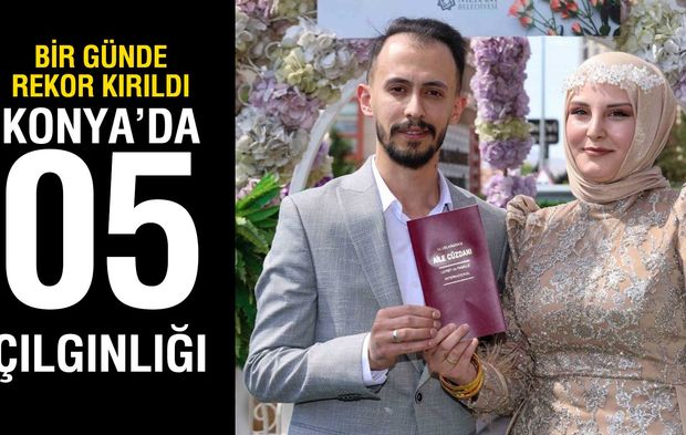 Konya'da bu özel günde 11 dakikada 1 nikah