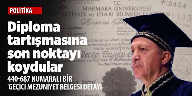 Cumhurbaşkanı Erdoğan'ın diplomasına son noktayı koydu