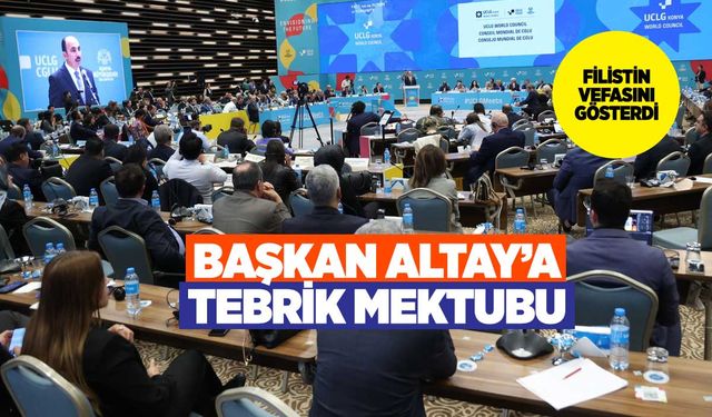 Filistin'den Başkan Altay'a tebrik