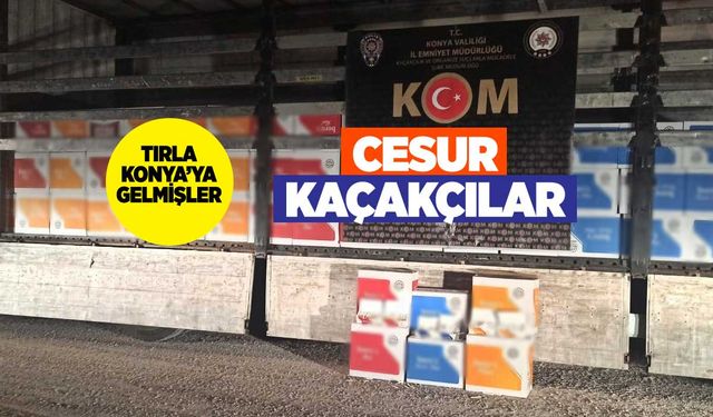 Konya'da Kaçakçılık Operasyonu: Milyonlarca Kaçak Makaron ve Sahte Elektronik Eşya Ele Geçirildi