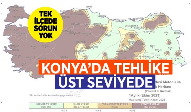 Konya'da tek ilçe dışında her yer tehlikede