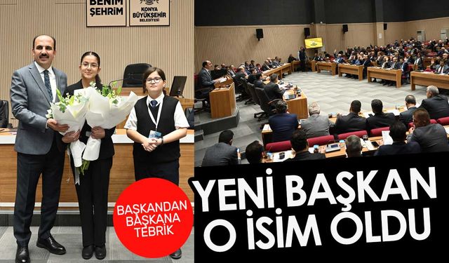 Konya meclisinde yeni çocuk başkan Talut Ekrem Cengiz oldu