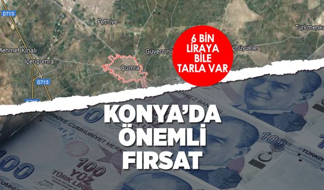 Konya Çumra'da 41 adet Hazine taşınmazı ihaleyle kiraya verilecek