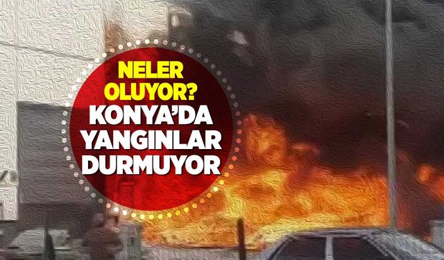 Konya'da Sünger Fabrikası Önünde Yangın: Kamyon Kullanılamaz Hale Geldi, Fabrikada Maddi Hasar!