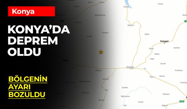 Konya'nın Karapınar İlçesinde 3.9 Büyüklüğünde Deprem Meydana Geldi