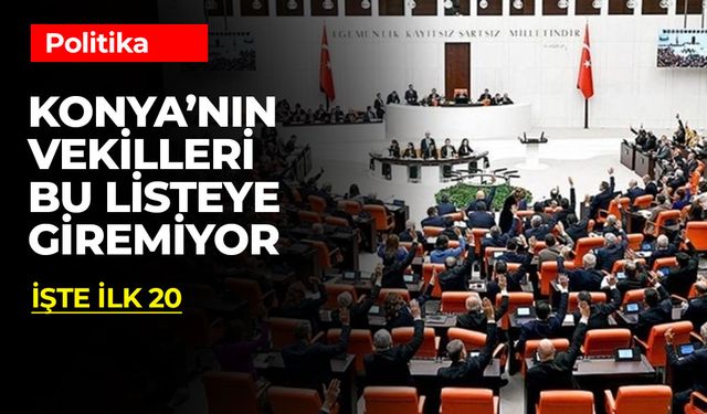 Konya Milletvekilleri "En Güvenilir" Listesine Giremedi